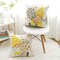 Outdoor Yellow Throw Pillow Covers 18x18 Set of 4 Spring Summer Decorative Cushion Cases Home Décor Decorations for Patio Couch Chair Sofa,Daisy Floral Gnomes